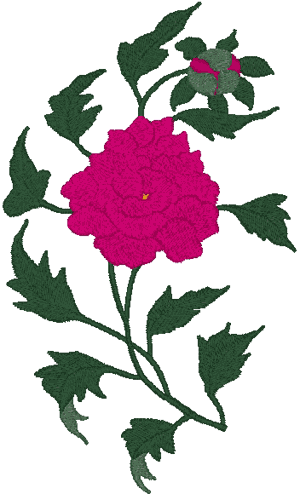 Chinese Folk Art Peony #1 Embroidery Design