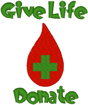 Give Life Embroidery Design