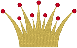Crown with Jewels #2 Embroidery Design