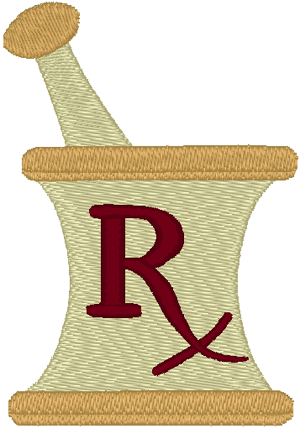 Mortar & Pestle Embroidery Design