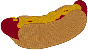 Hotdog Embroidery Design