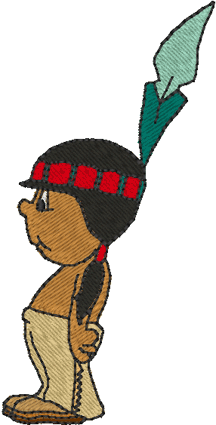 Little Indian Boy Embroidery Design