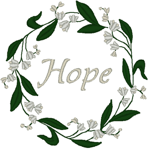 Hope & Snowbells Wreath Embroidery Design