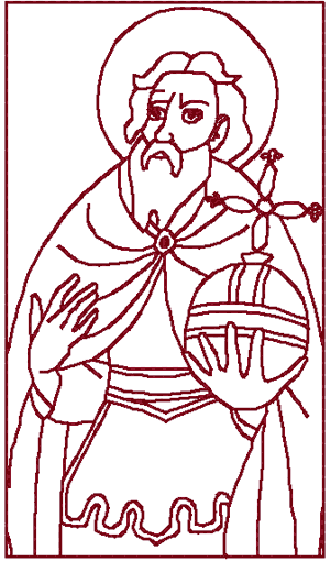 Redwork St. Christopher Embroidery Design