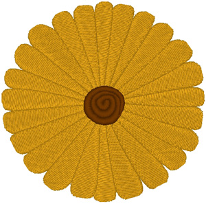 Yellow Daisy Embroidery Design