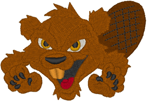 Fightin' Mad Beaver Embroidery Design