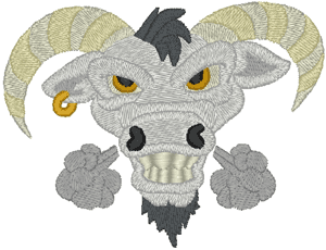 Fightin' Mad Ram Embroidery Design