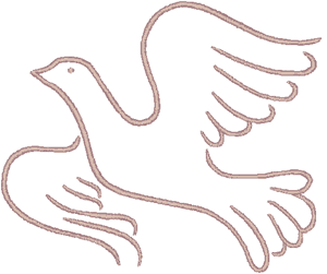 Dove in Outline Embroidery Design