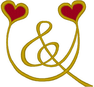 Heart & Heart Embroidery Design