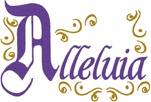 Alleluia Embroidery Design