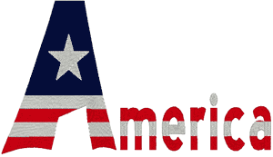 America Embroidery Design