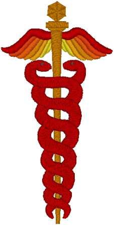 Caduceus #2 Embroidery Design