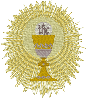 Chalice & Eucharist Embroidery Design