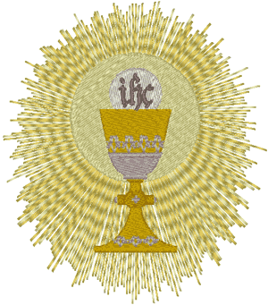 Machine Embroidery Design: Chalice & Eucharist