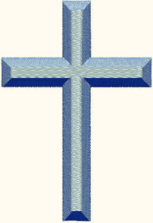 Beveled Cross Embroidery Design