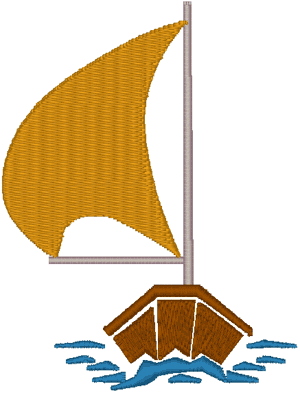 Sailboat Embroidery Design