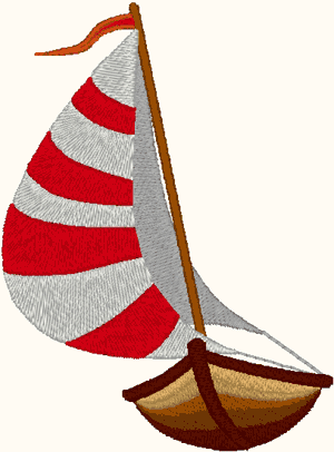 Sloop Embroidery Design