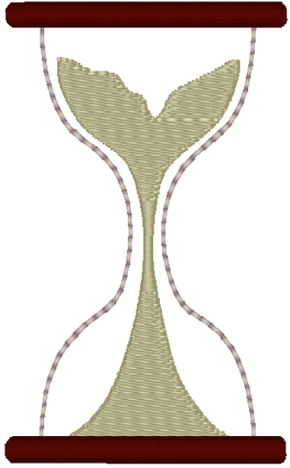 Hour Glass Embroidery Design
