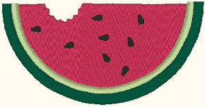 Watermelon Slice Embroidery Design