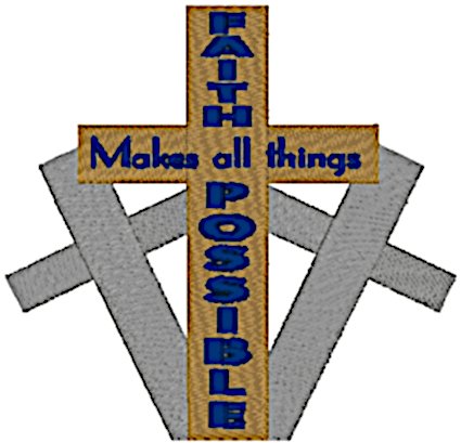 Faith Cross #1 Embroidery Design