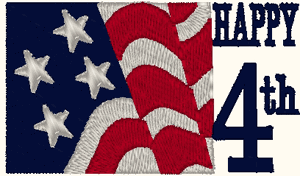 Happy 4th! Embroidery Design