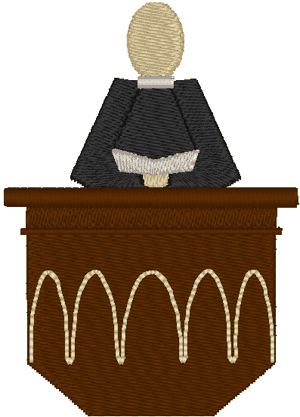 Minister at the Pulpit Embroidery Design
