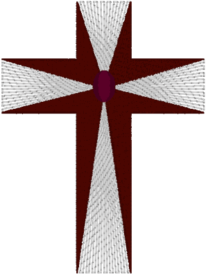 Piping Stitch Latin Cross Embroidery Design