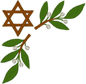 Star of David Corner Embroidery Design