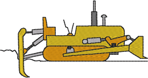 Bulldozer Embroidery Design