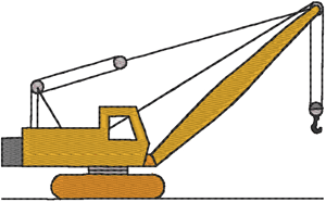 Strut Jib Crane Embroidery Design