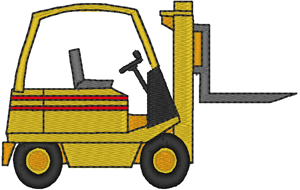 Forklift Truck Embroidery Design