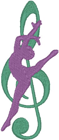 Music & Dance  Embroidery Design