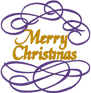 Merry Christmas Wish Embroidery Design