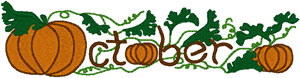 Illustrated MOY: October Embroidery Design