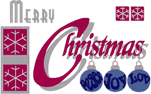 Merry Christmas Wish # 2 Embroidery Design