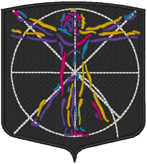 The Vitruvian Man by Leonardo da Vinci Embroidery Design