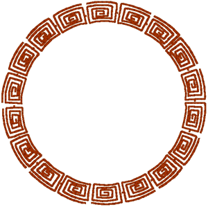 Round Rune Frame Embroidery Design