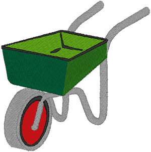 Wheelbarrow Embroidery Design