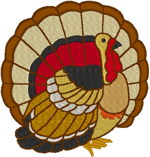 Tom Turkey Embroidery Design