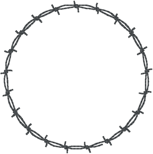 Barbed Wire Frame Embroidery Design