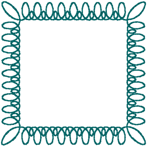 Curley Frame Embroidery Design
