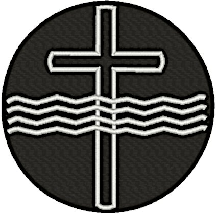 Baptismal Cross & Water Embroidery Design