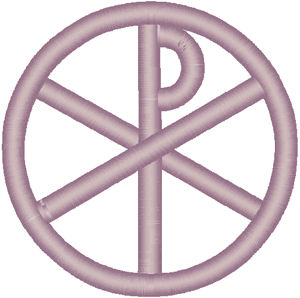 Machine Embroidery Design: Chi Rho Circle #1