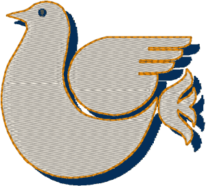 Shadowed Dove Embroidery Design