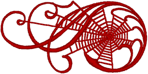 Spider Web Element Embroidery Design