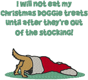 Christmas Doggie Treats Embroidery Design