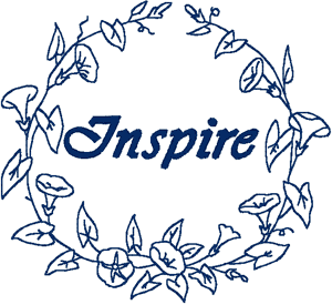 Inspire Redwork Wreath Embroidery Design