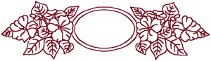 Redwork Monogram Frame Embroidery Design