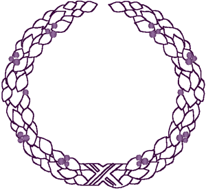 2-Color Olive Wreath Embroidery Design