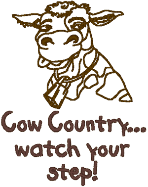 Goofy Cow Quotes #1 Embroidery Design